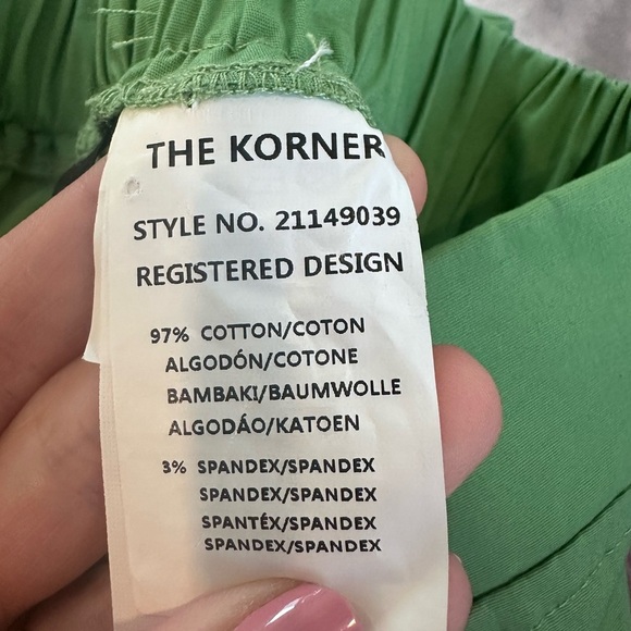 NWT Anthropologie The Korner Cropped Green Trousers Size 4 - Picture 6 of 7